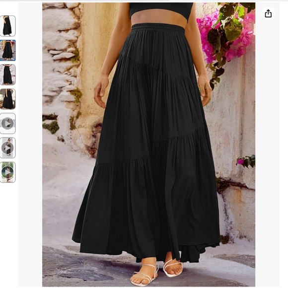 Amazon Black Maxi Skirt - Picture 1 of 4